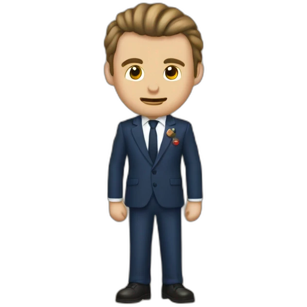 Macron entrain de faire du macramé emoji