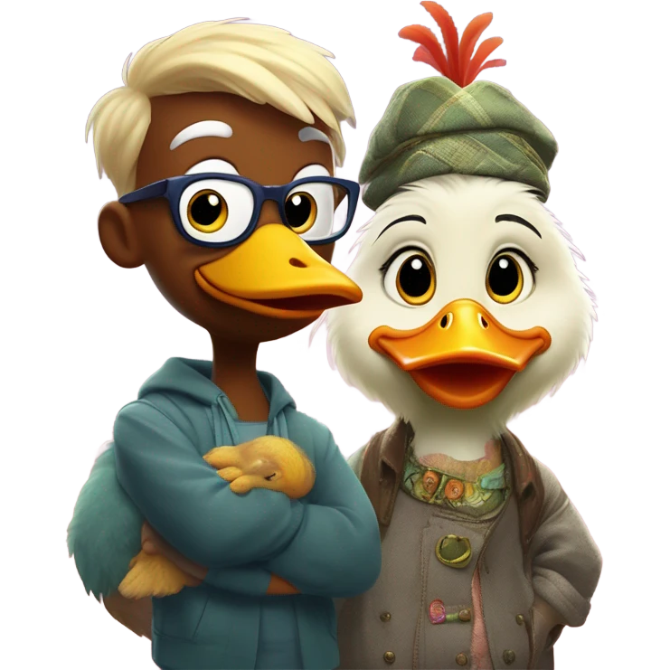 chicken little and abby mallard  emoji