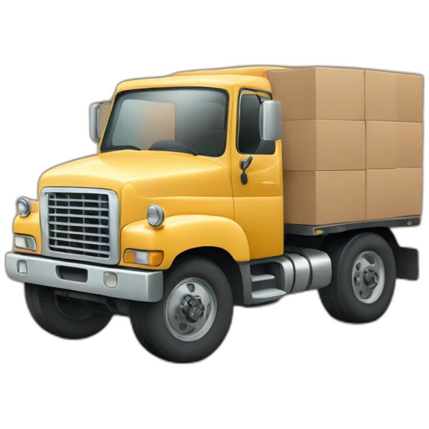 truck with a lot of boxes on top emoji