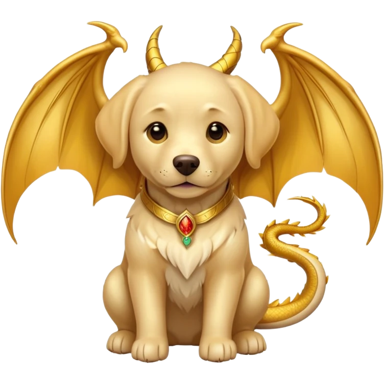 Labrador with dragon wings emoji