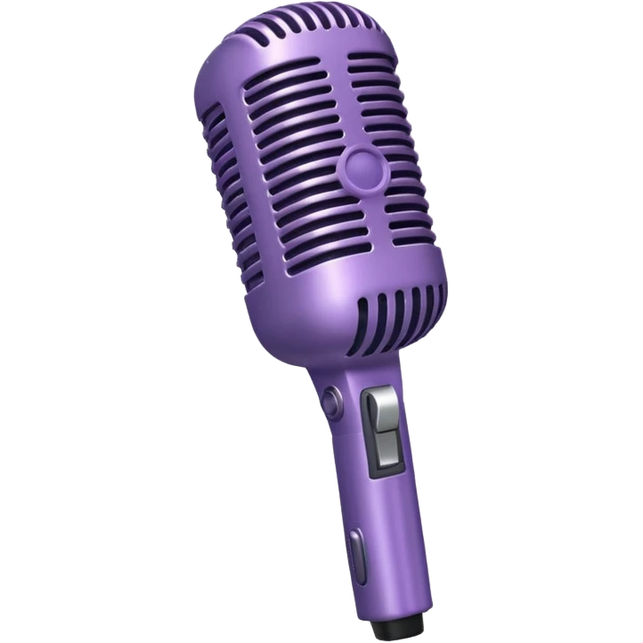 A pastel purple microphone emoji