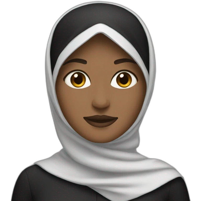 woman with black hijab emoji