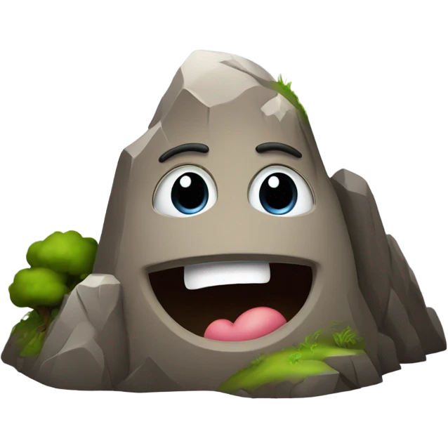 Smiling mountain emoji