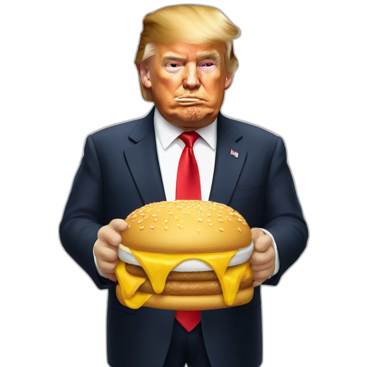 Donald-trump-eating-mcdonalds emoji