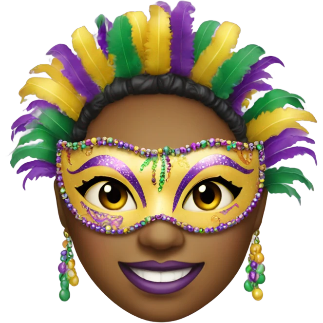 Girl at Mardi Gras emoji