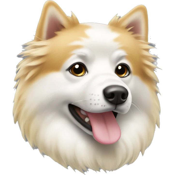 White and blonde spots spitz emoji