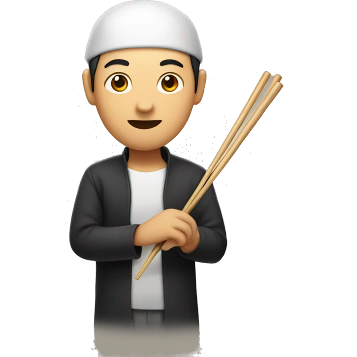 Asian holding chopsticks emoji