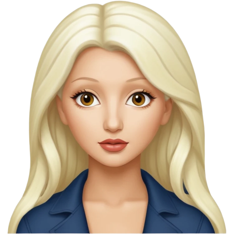 Christina Aguilera with long platinum blonde hair  emoji