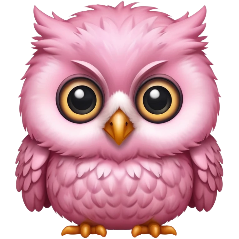 cute pink baby owl emoji