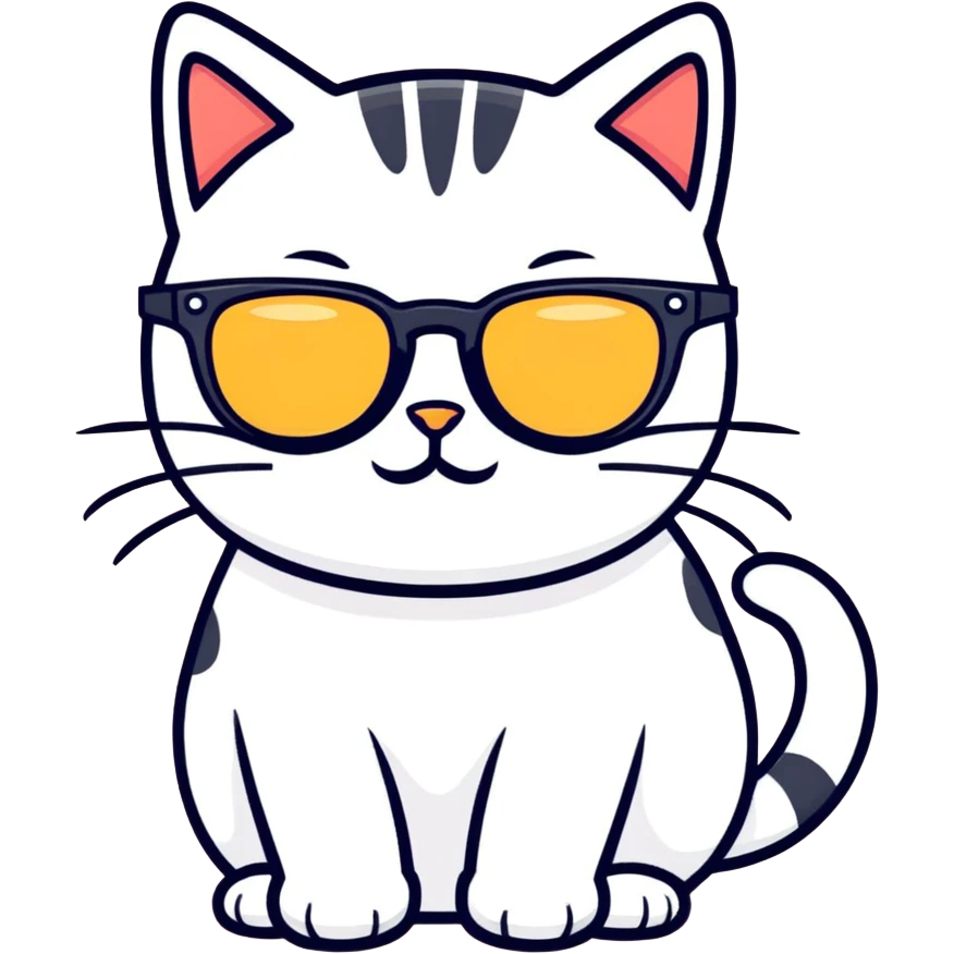 Cat with sunglasses emoji