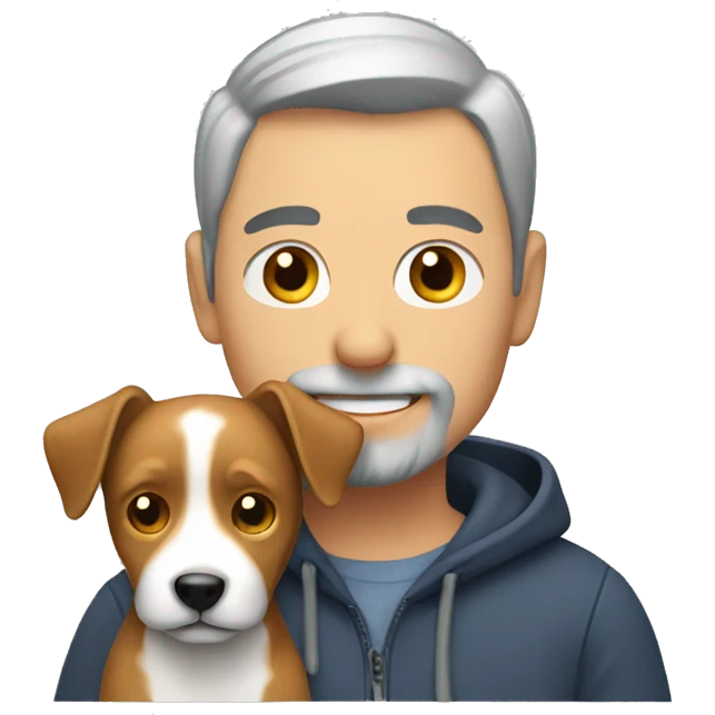 Man with dog emoji