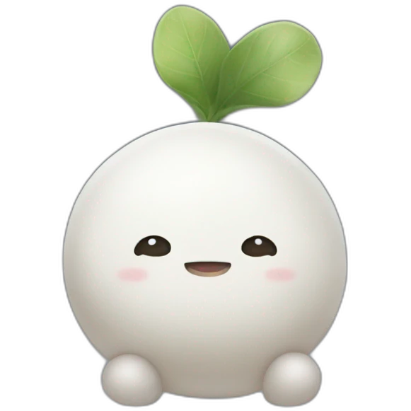 big white mochi emoji