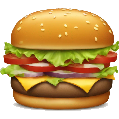 Hamburguesa con cabello emoji