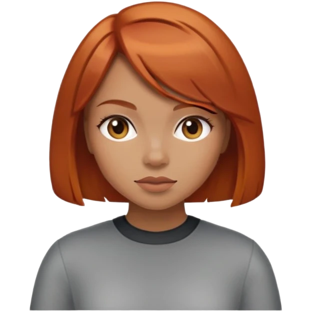 Рыжая девушка с большой задницей и стрижкой каре emoji