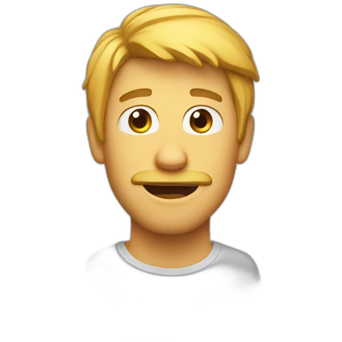 Guy mewing emoji