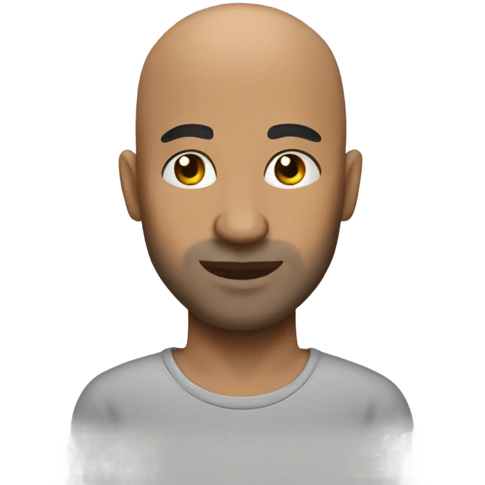 Bald guy with tattoos emoji