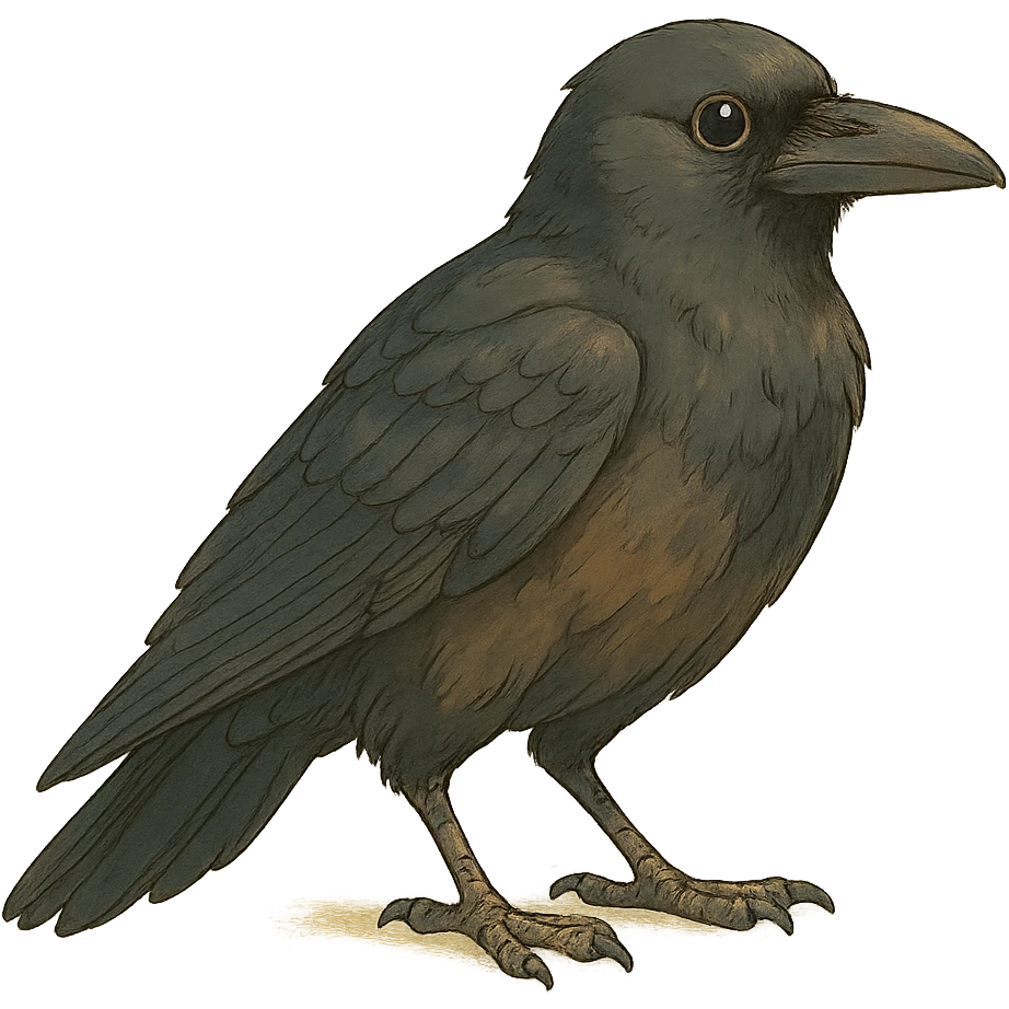 a crow emoji