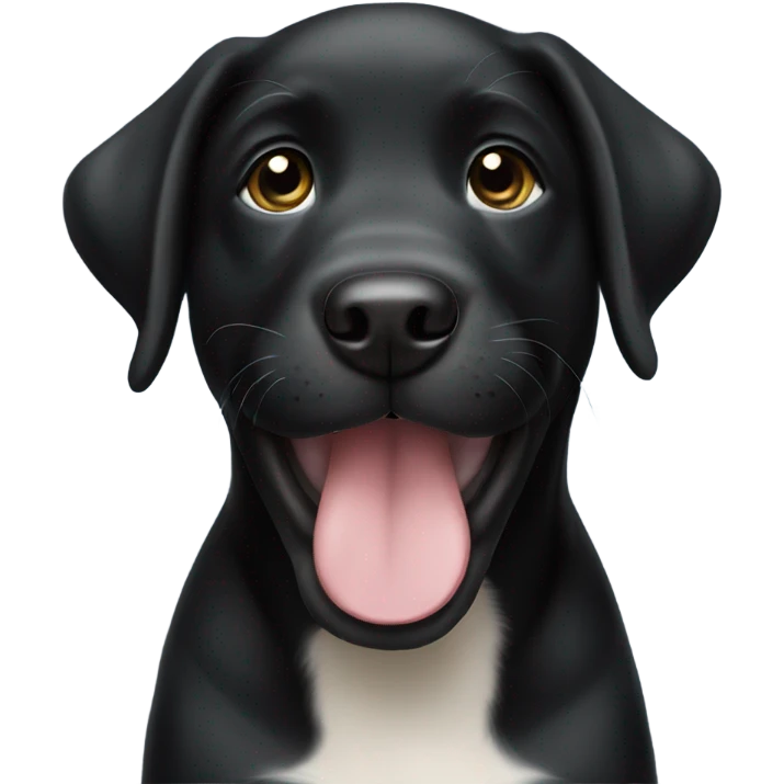 Happy black lab puppy emoji