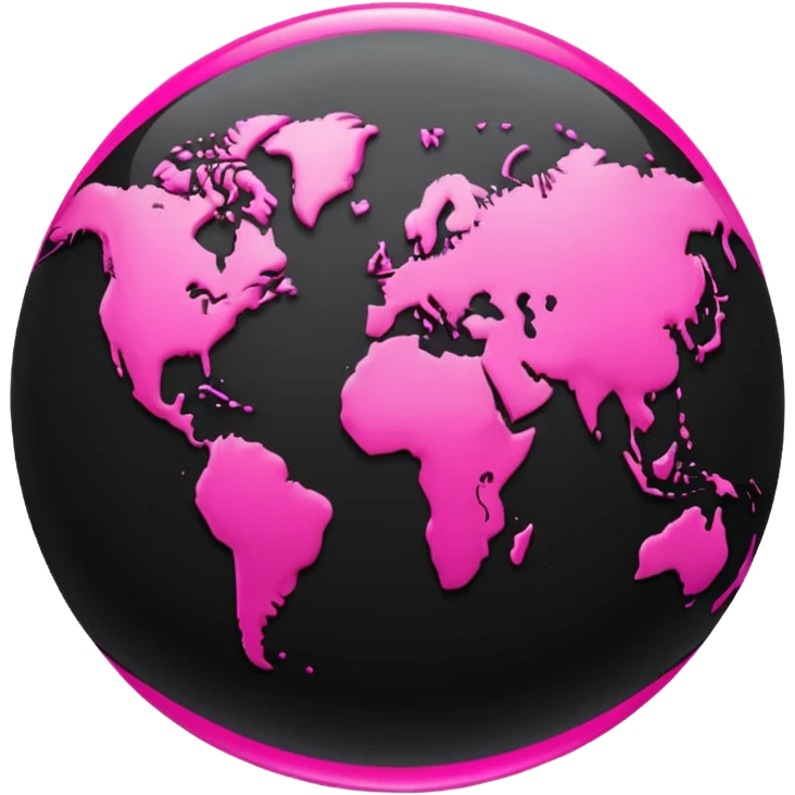 black pink world wide web icon emoji
