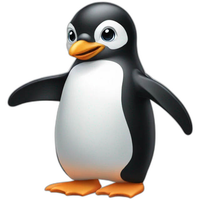 penguin saluting emoji