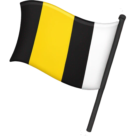 black yellow white flag emoji