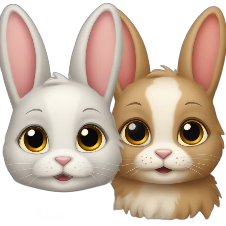 Lapin trois couleurs emoji