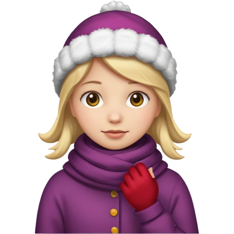 Christmas girly emoji of winter chill emoji
