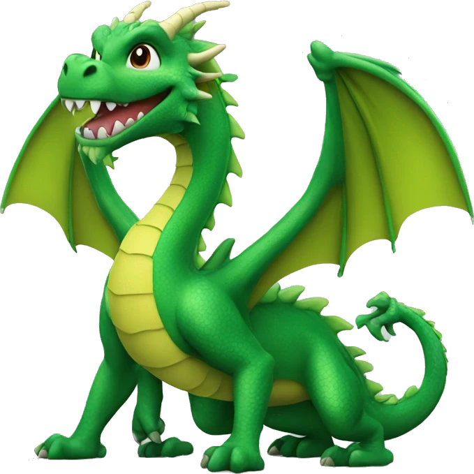 happy green dragon 24 pieces emoji