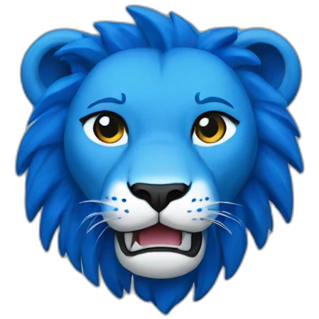 detroit blue lion emoji