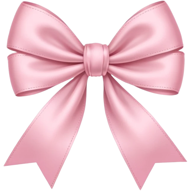 a baby pink thin ribbon bow emoji