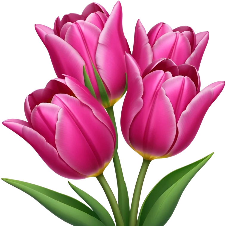 Pink tulips emoji