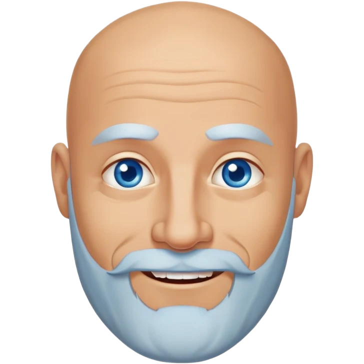 I am a 50 year old bald meditteranean man with a beard and blue eyes. I am quite zen typically, many people call me buddha and fluctuate between stern looks and cheeky smiles emoji