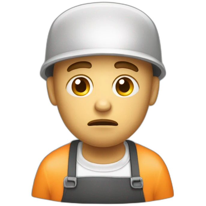 prisonnier noir triste mange poulet frit emoji