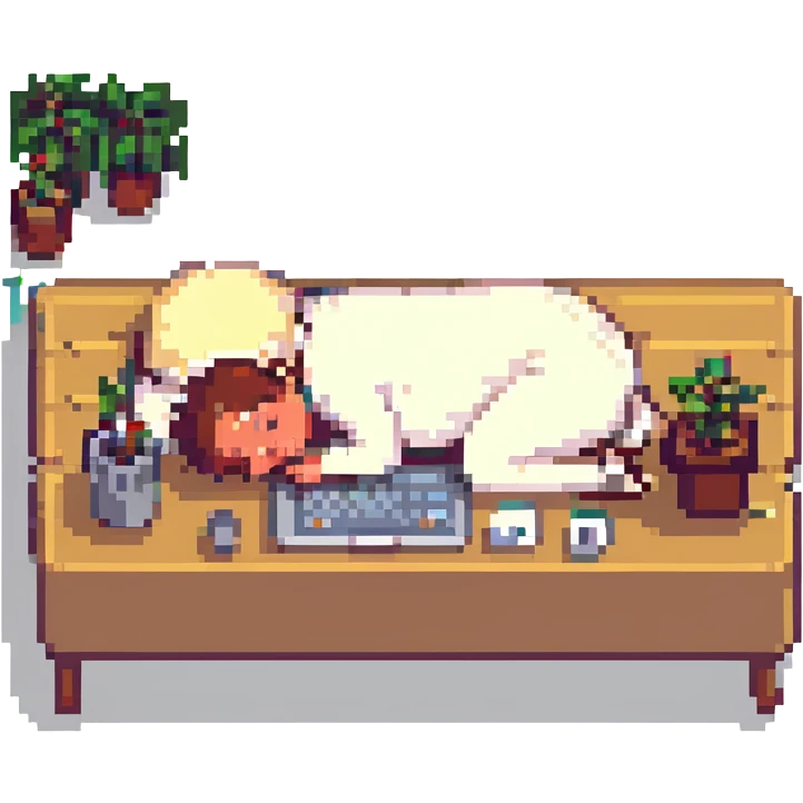 developer asleep at his laptop emoji