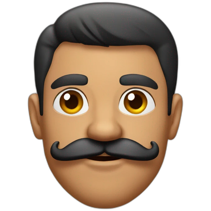 Muscles mustache expressive Cuban man emoji