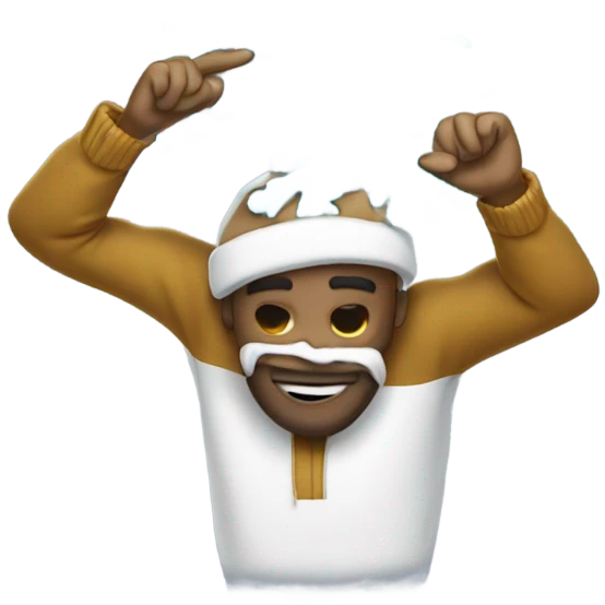 Dabbing snowflake emoji
