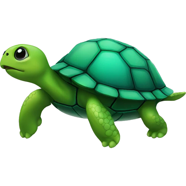 Turtle made from glass emoji