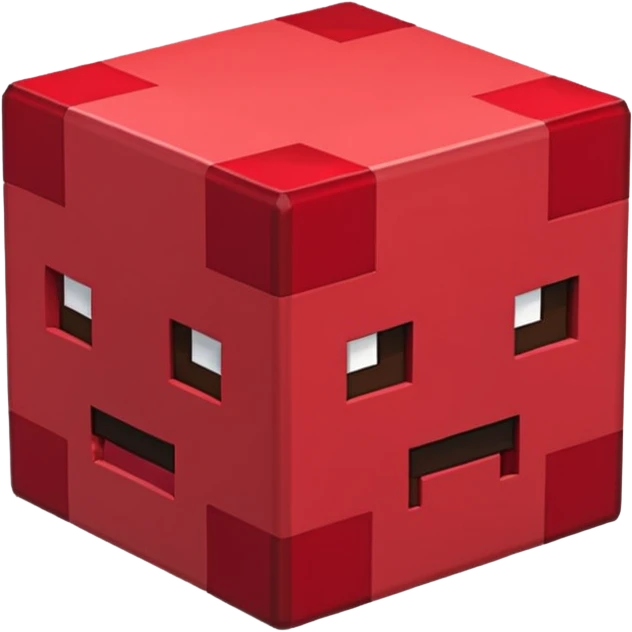 generate minecraft box in red emoji