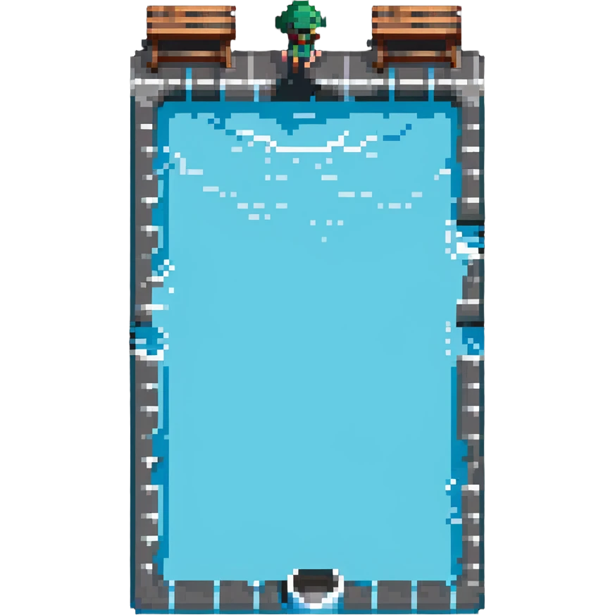 swimming pool with diving board emoji
