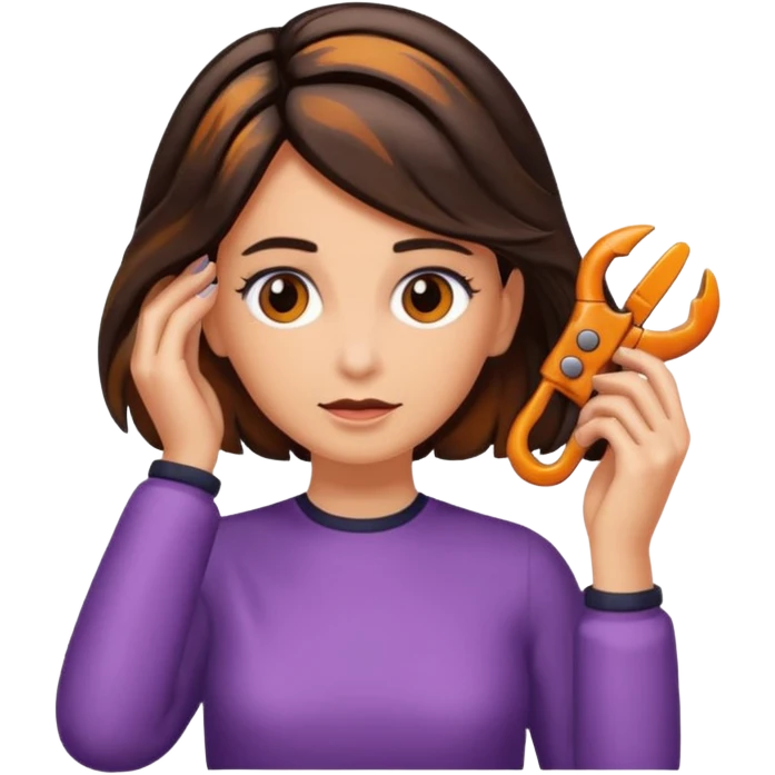 Clip claw for hair  emoji