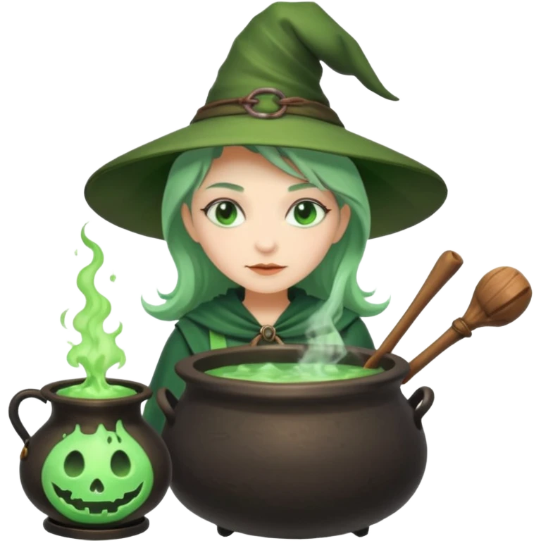 green witch cooking potion emoji