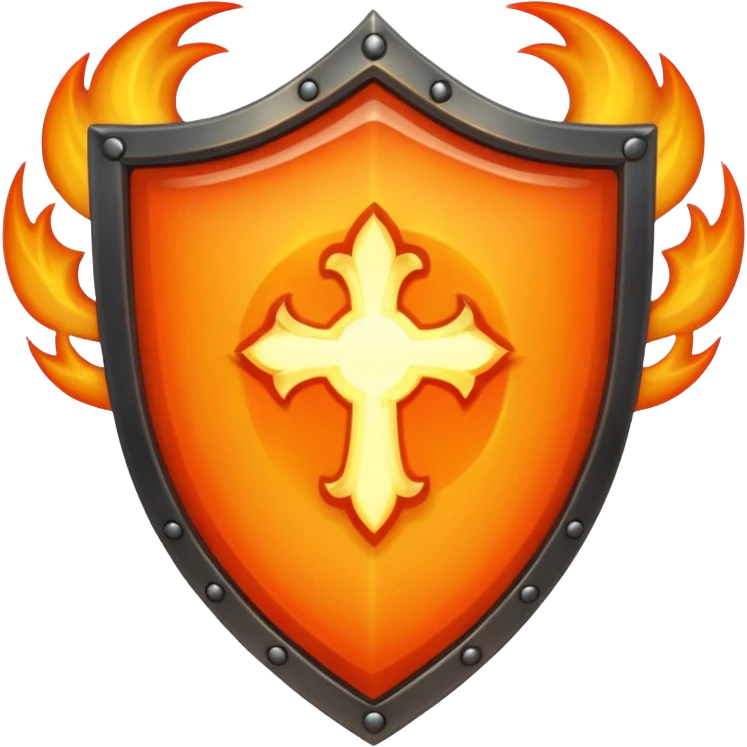 fiery shield emoji
