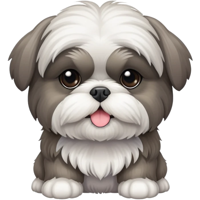 grey and white shih tzu dog emoji