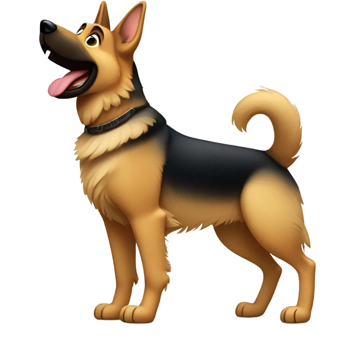 German Shepard dancing  emoji