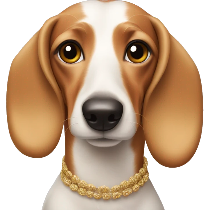 Fancy wiener dog emoji