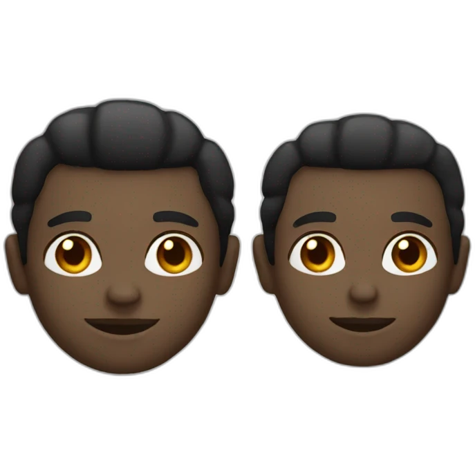 black and white men emoji