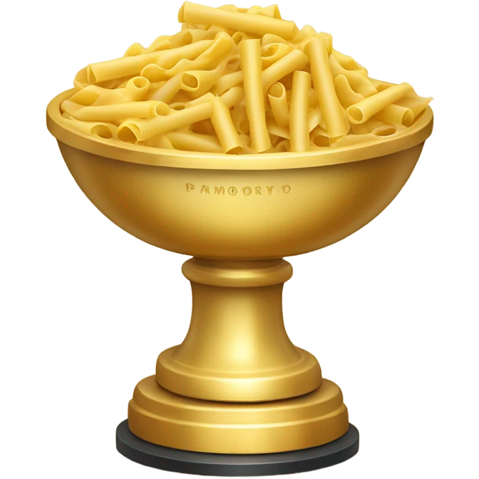 Bowl of Macaroni Golden Trophy emoji