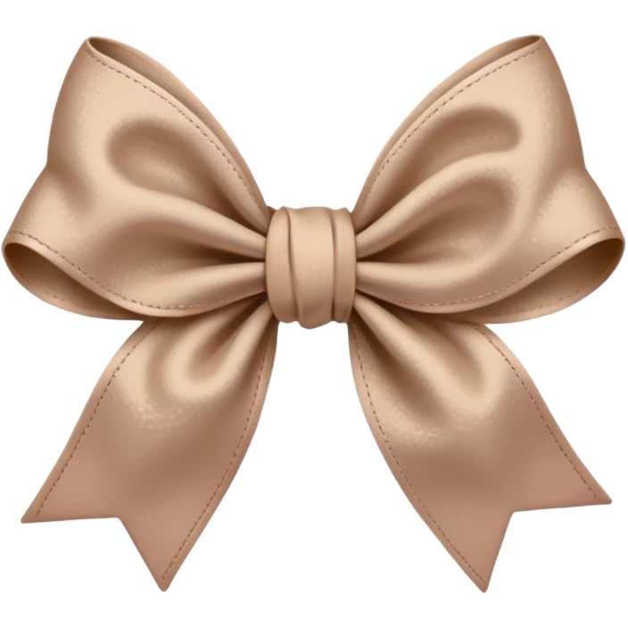 artsy bow delicate pastel brown colour emoji