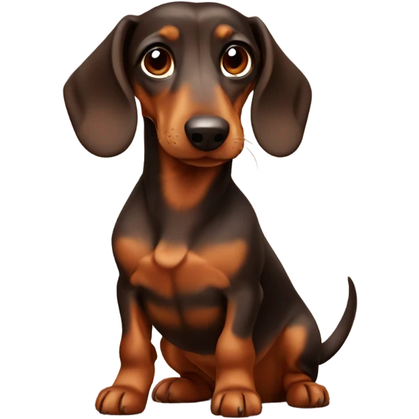 Cute brown dachshund  emoji