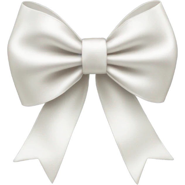 white satin bow emoji